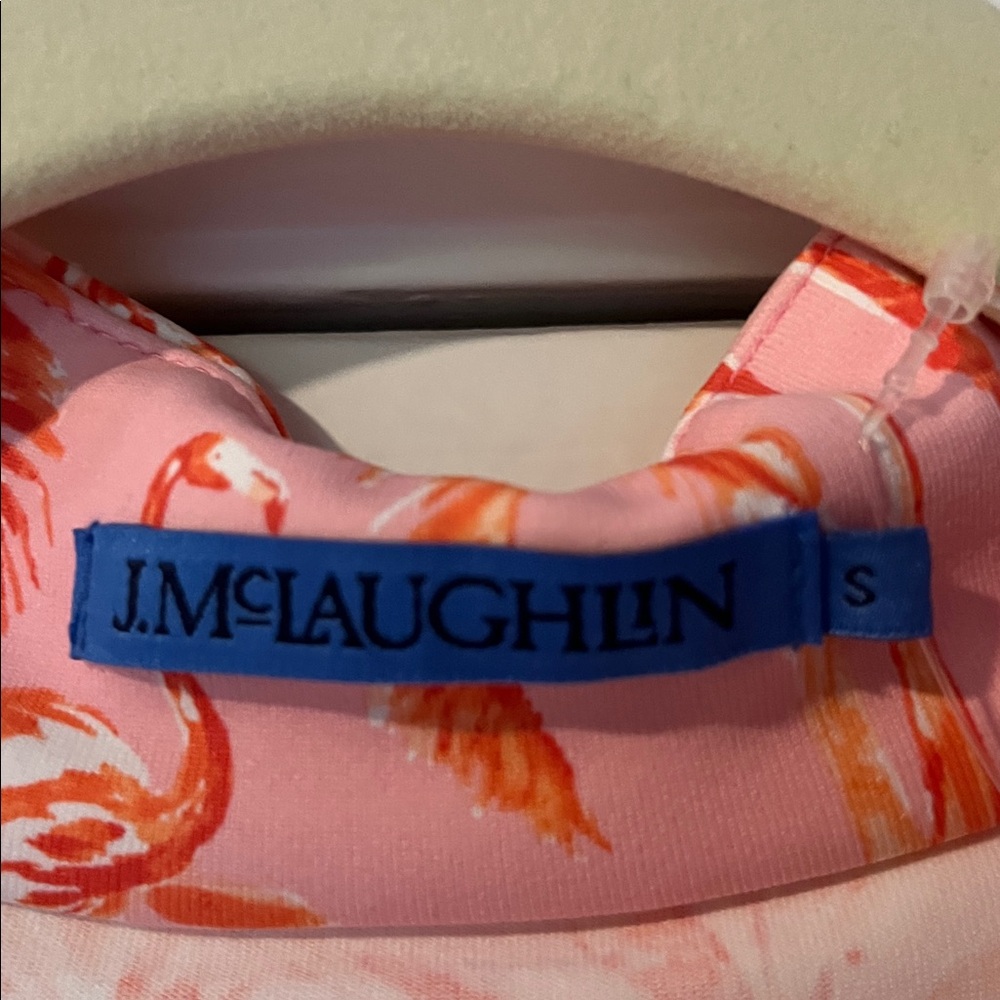 J. McLaughlin Pink and Orange Patterned dress - Picture 3 of 6
